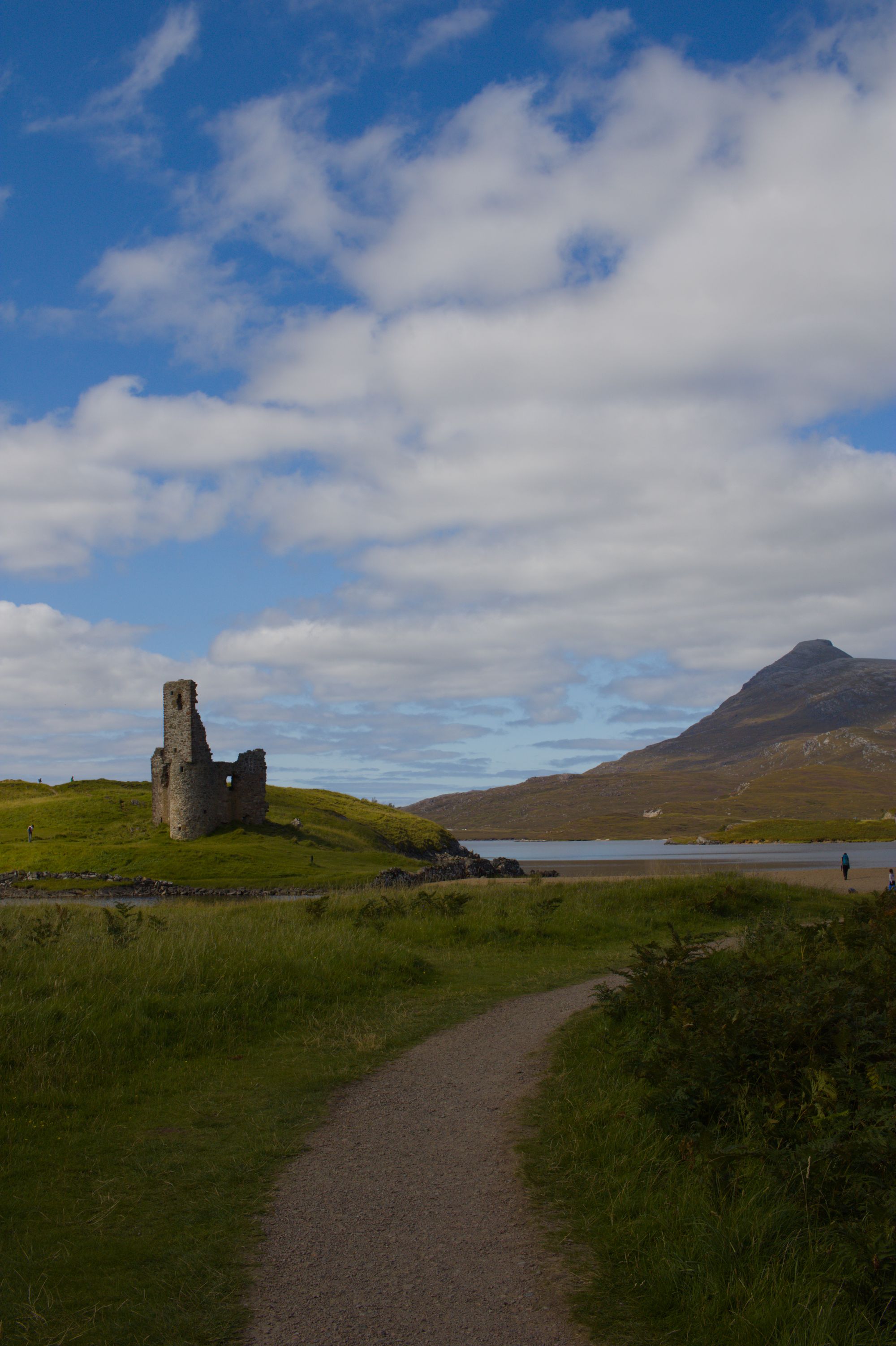 Scenic coastline and rugged cliffs in the Scottish Highlands